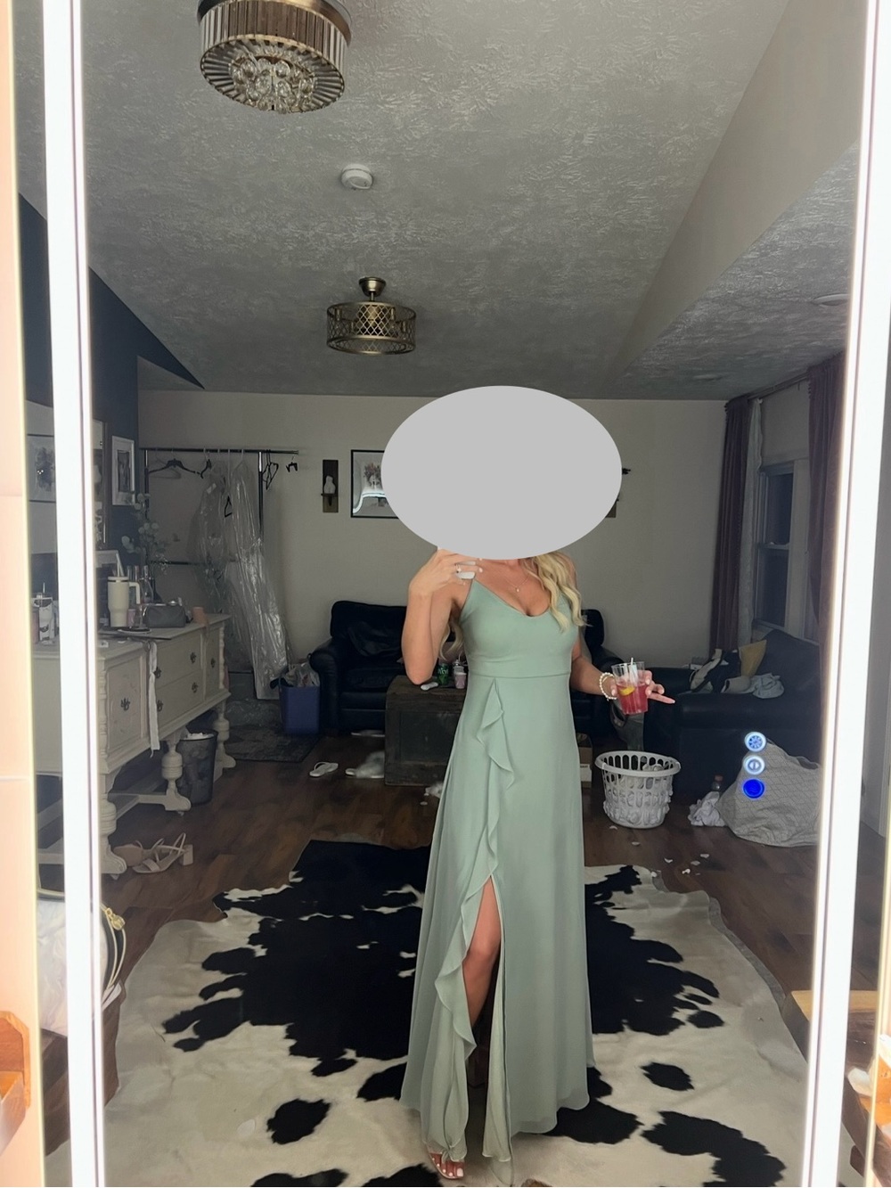 Sage Green birdy grey bridesmaid dress